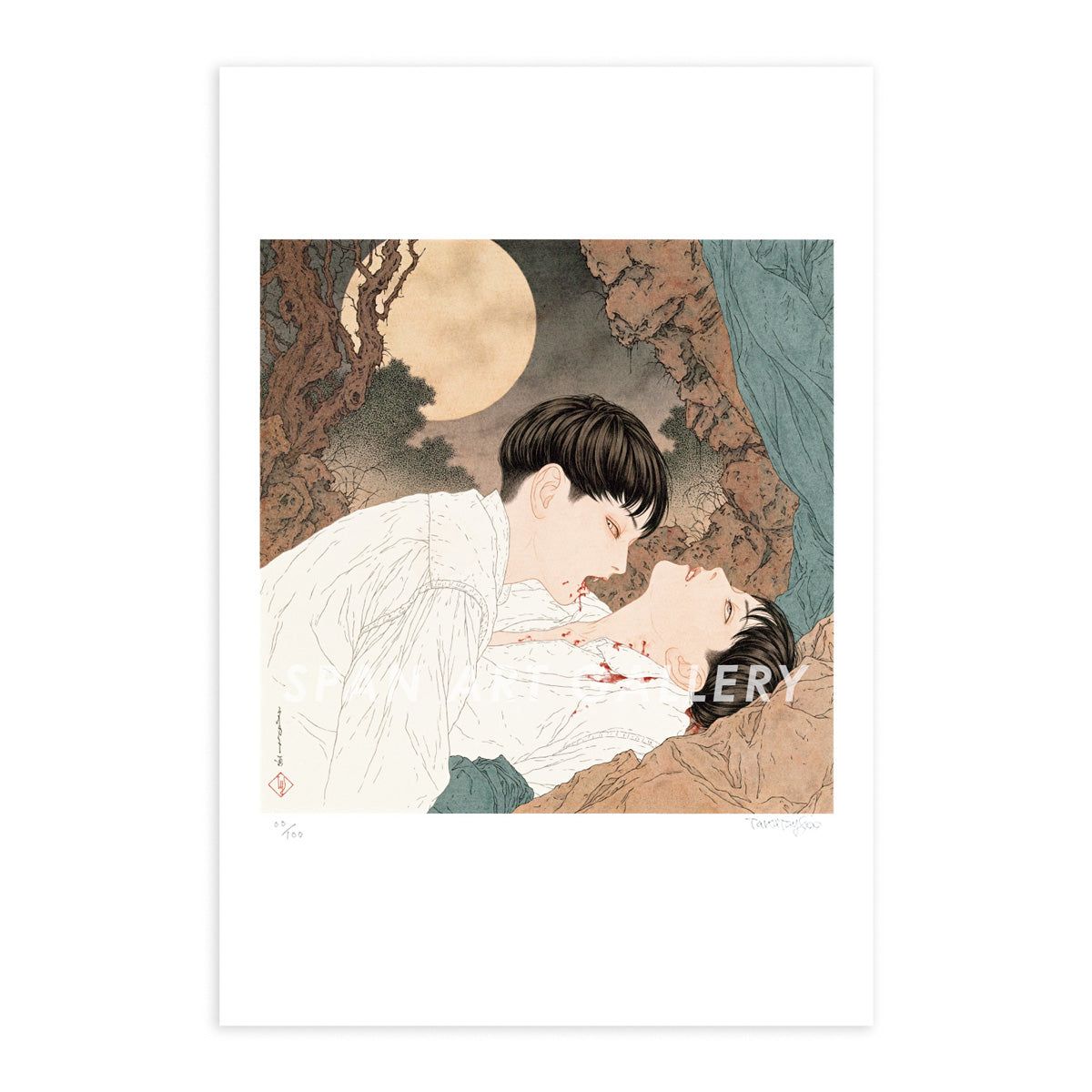 Reproductions of original drawing "No.3「Moonlit Vampire 竇」" by Takato Yamamoto