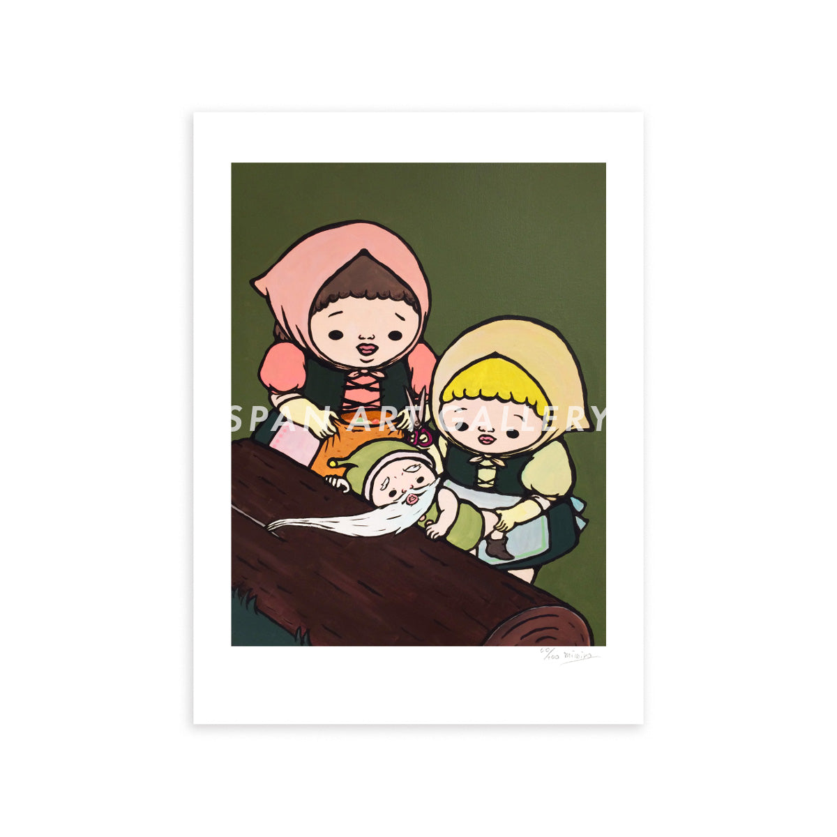 Reproductions of original drawing "No.2「Snow-White and Rose -Red」" by Mimiyo Tomozawa