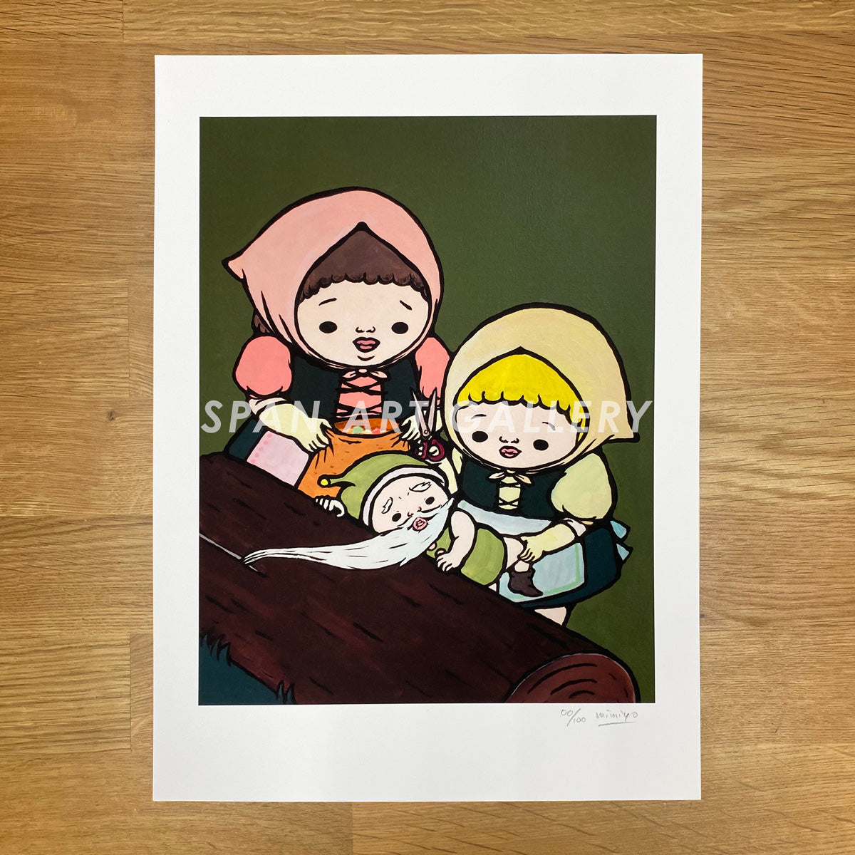 Reproductions of original drawing "No.2「Snow-White and Rose -Red」" by Mimiyo Tomozawa