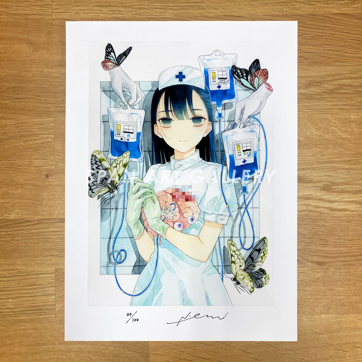Reproductions of original drawing "No.4「おくすり投与」" by Em Nishiduka