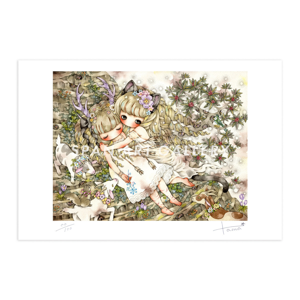 Reproductions of original drawing "No.3「endangered flower」" by Tama