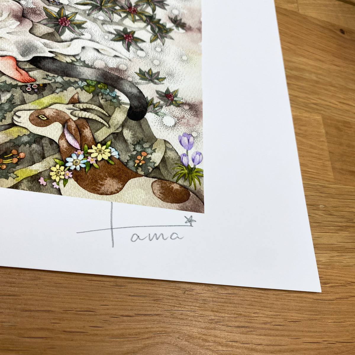 Reproductions of original drawing "No.3「endangered flower」" by Tama